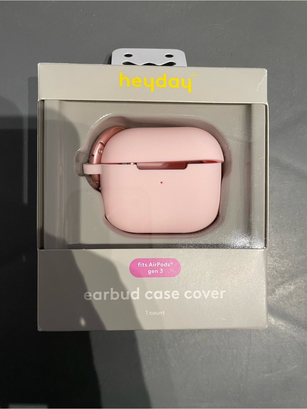 Heyday AirPods (3rd Generation) Silicone Case with Clip Cosmetic Pink opened box